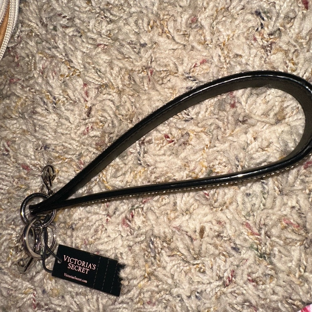 Shine narrow black and silver wristlet keychain shiny Victoria’s Secret 🤍🖤✨ - Picture 3 of 5
